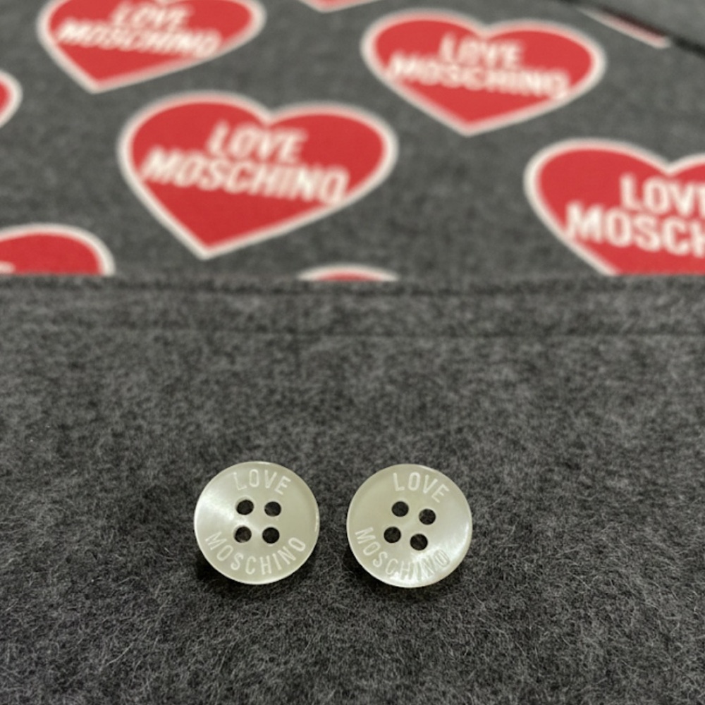 New set of 2 Love Moschino signature designer replacement buttons